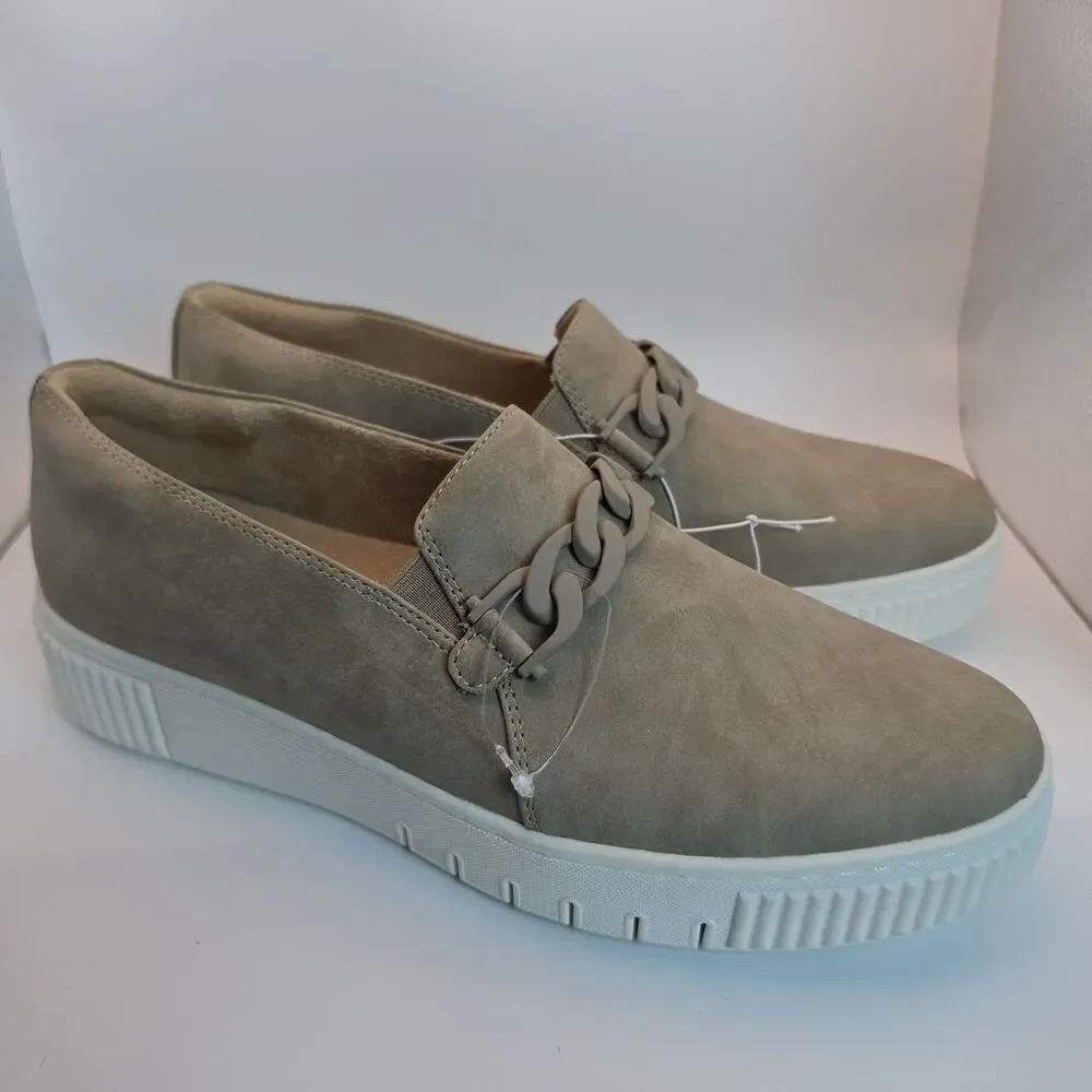 Naturalizer Sport Women's Size 11 Slip On Sneakers Taupe Chain Casual Shoes